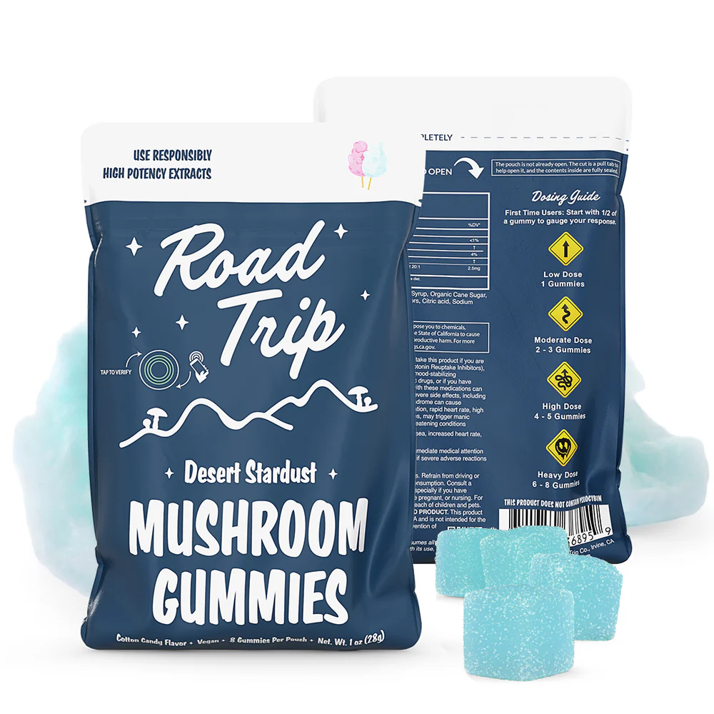 Road Trip Mushroom Gummies - Cotton Candy
