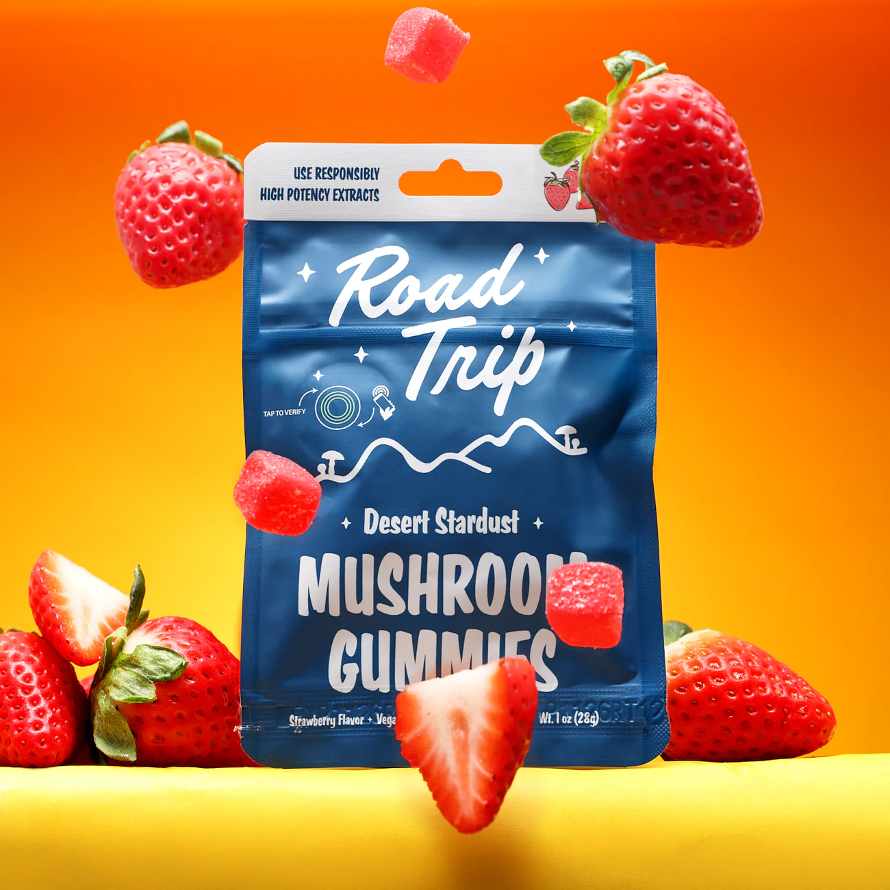 Road Trip Mushroom Gummies - Strawberry - Image 2